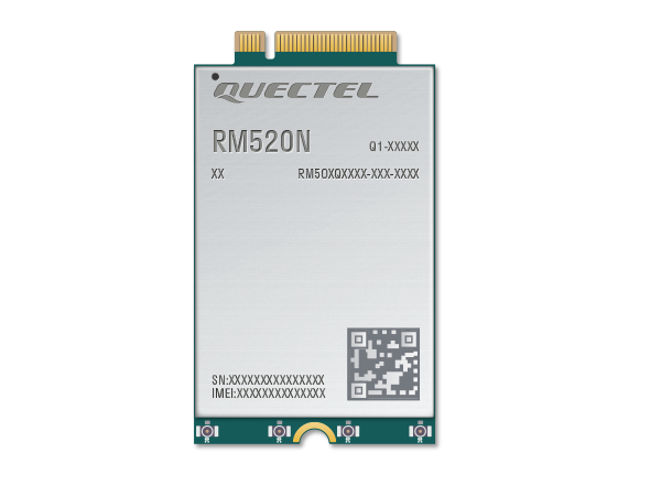 Figure 1. Quectel RM520N-GL 5G module. Source: Quectel RM520N series  - https://www.quectel.com/product/5g-rm520n-series 